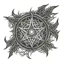 Supernatural anti possession made of thorns texture tattoo design idea