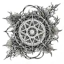 Supernatural anti possession made of thorns texture tattoo design idea