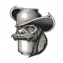 budweiser beer can that says hillbilly lifestyle  tattoo design idea