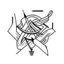 arrow with red string attached  tattoo design idea