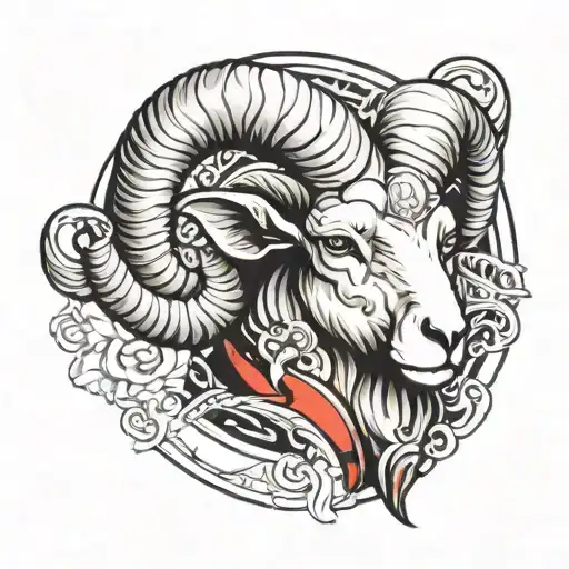 aries ram tattoo design idea