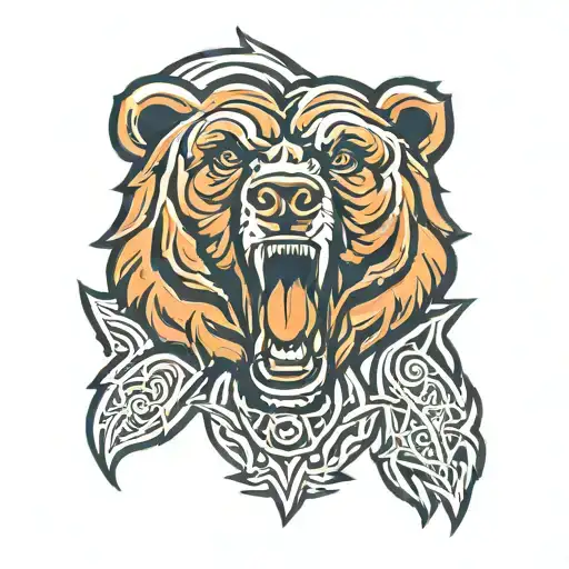 Chicago bears paw tattoo design idea