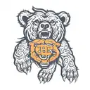 Chicago bears paw tattoo design idea