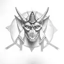 ancient anubis tattoo design idea