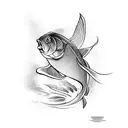 Arowana fish tattoo design idea