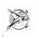 Arowana fish tattoo design idea