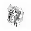 Arowana tattoo design idea
