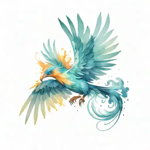 fenix flying tattoo design idea