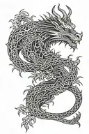 dragon ox rat monkey totempole tattoo design idea