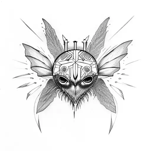 mothman tattoo design idea