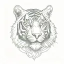 a tiger head tattoo design idea