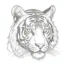 a tiger head tattoo design idea