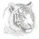 a tiger head tattoo design idea