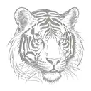 a tiger head tattoo design idea