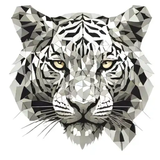 Tiger Face completely covered tattoo design idea