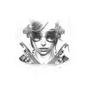 Lara Croft pistols  tattoo design idea