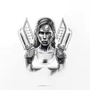 Lara Croft pistols  tattoo design idea