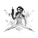 Lara Croft  tattoo design idea
