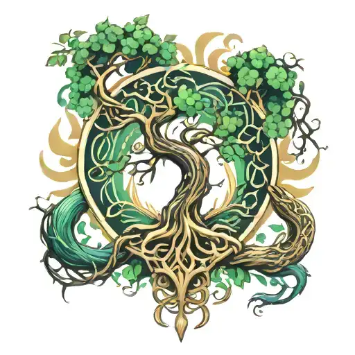 loki Yggdrasil tattoo design idea