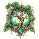 loki Yggdrasil tattoo design idea