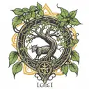 loki Yggdrasil tattoo design idea