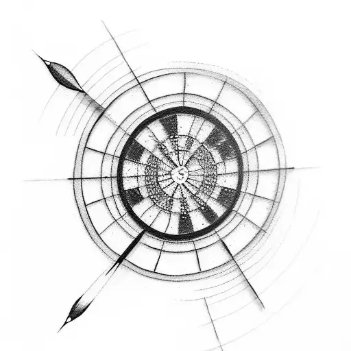 darts with quote tattoo design idea