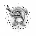 darts with quote tattoo design idea