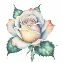 Rose on fire tattoo design idea