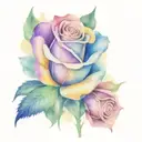 Rose on fire tattoo design idea