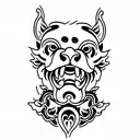 Foo Dog tattoo design idea