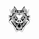 Foo Dog tattoo design idea