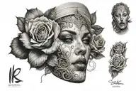 If we're lucky we have a long time to consider what beauty means One thing I know: there is no beauty without pain woman tattoo design idea