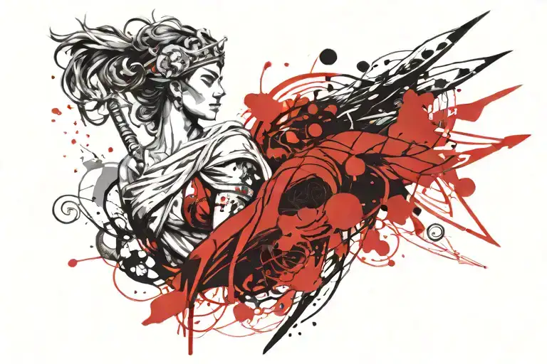 athena greek goddess tattoo design idea