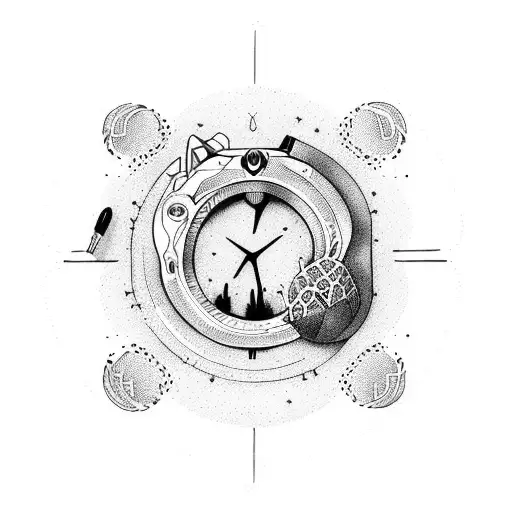 life of circle tattoo design idea