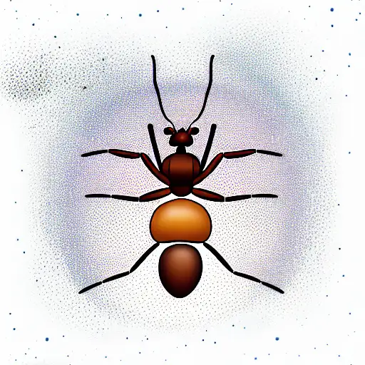 dead ant tattoo design idea