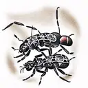 dead ant tattoo design idea