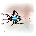dead ant tattoo design idea
