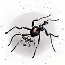 dead ant tattoo design idea