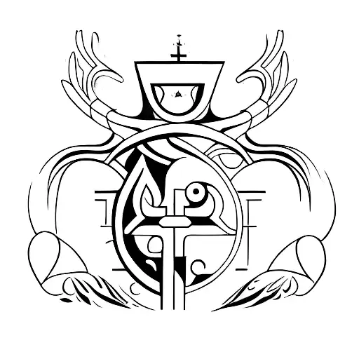 Apollo and Artemis symbols  tattoo design idea