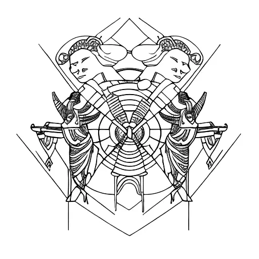 Apollo and Artemis  tattoo design idea