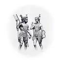 Apollo and Artemis  tattoo design idea