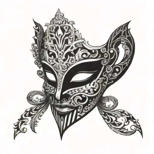just a mask tattoo design idea