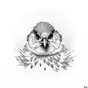 chick with number 16 tattoo design idea