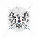 flag Italian, irar and poland tattoo design idea