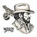 Waylon Jennings  tattoo design idea