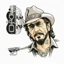 Waylon Jennings  tattoo design idea