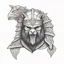 i want a bear from rumania with a spartan helmet  tattoo design idea