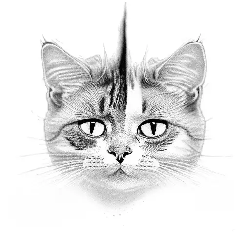 5 cats, one orange, one light orange, one grey, one black, and one white standing on few german books. tattoo design idea