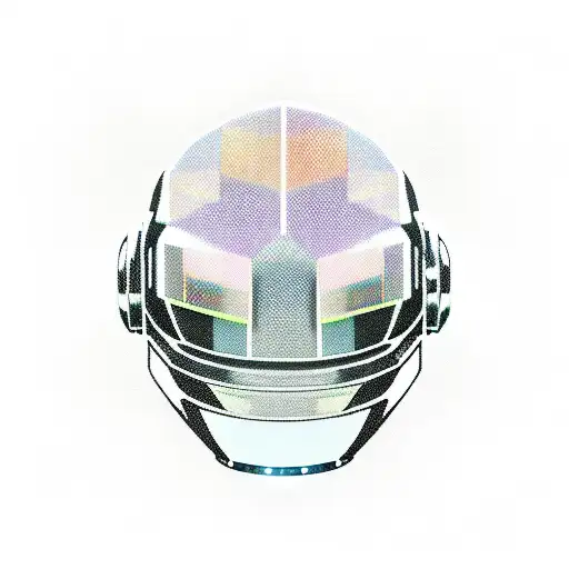 daft punk helmet  tattoo design idea