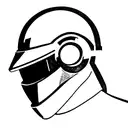 daft punk helmet  tattoo design idea